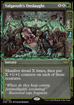 (324) Magic The Gathering Duskmourn: House of Horror: Extras Single: Valgavoth's Onslaught  Rare