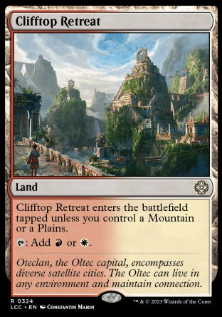 (324) Magic The Gathering Commander: The Lost Caverns of Ixalan Single: Clifftop Retreat  Rare