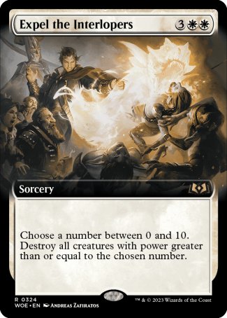 (324) Magic The Gathering Wilds of Eldraine: Extras Single: Expel the Interlopers Holo Rare