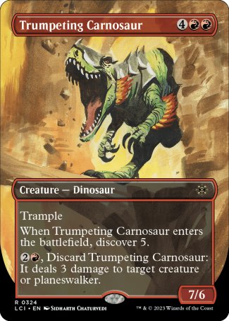 (324) Magic The Gathering The Lost Caverns of Ixalan: Extras Single: Trumpeting Carnosaur Holo Rare