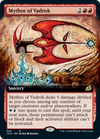 (324) Magic The Gathering Ikoria: Lair of Behemoths: Extras Single: Mythos of Vadrok Holo Rare