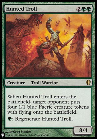 (150) Magic The Gathering The List Single: Hunted Troll  Rare