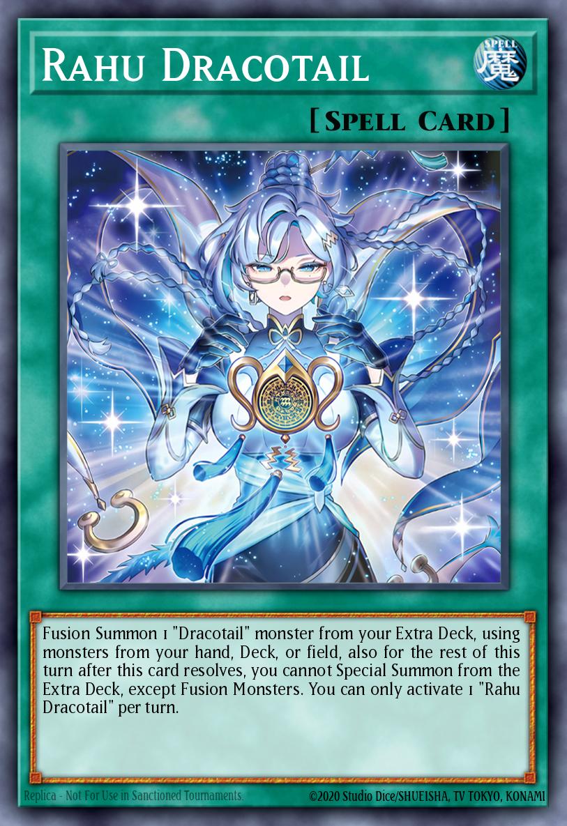 (009) YuGiOh TCG JUSH: Justice Hunters Single: Rahu Dracotail (V.1 - Super Rare)  Super Rare