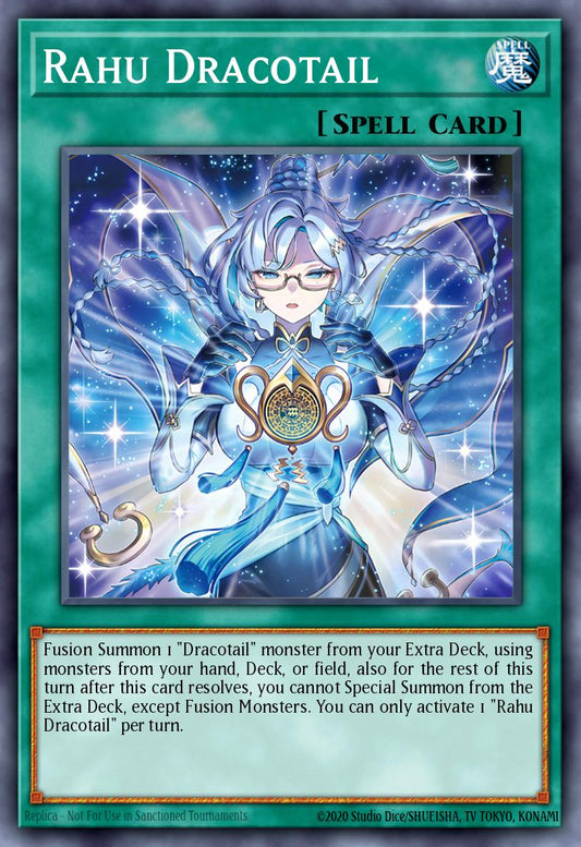 (009) YuGiOh TCG JUSH: Justice Hunters Single: Rahu Dracotail (V.2 - Collectors Rare)  Collectors Rare