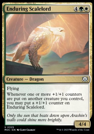(325) Magic The Gathering Commander: March of the Machine Single: Enduring Scalelord  Uncommon