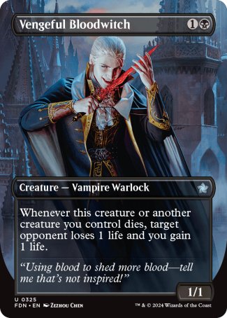 (325) Magic The Gathering Magic: The Gathering Foundations: Extras Single: Vengeful Bloodwitch Holo Uncommon