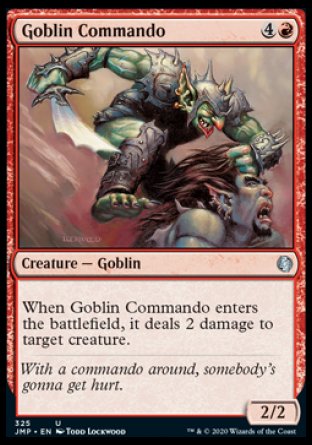 (325) Magic The Gathering Jumpstart Single: Goblin Commando  Uncommon