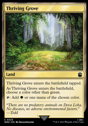 (325) Magic The Gathering Universes Beyond: Doctor Who Single: Thriving Grove Holo Common