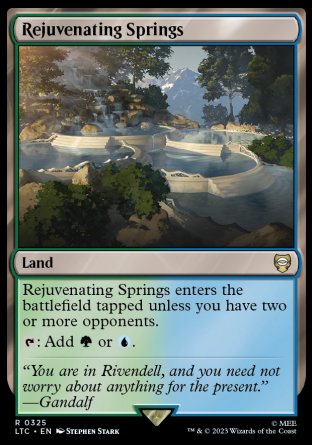 (325) Magic The Gathering Commander: The Lord of the Rings: Tales of Middle-earth Single: Rejuvenating Springs  Rare
