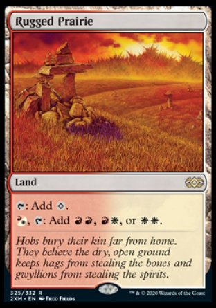 (325/332) Magic The Gathering Double Masters Single: Rugged Prairie  Rare