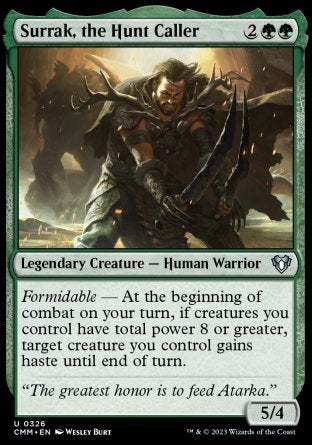 (326) Magic The Gathering Commander Masters Single: Surrak, the Hunt Caller  Uncommon