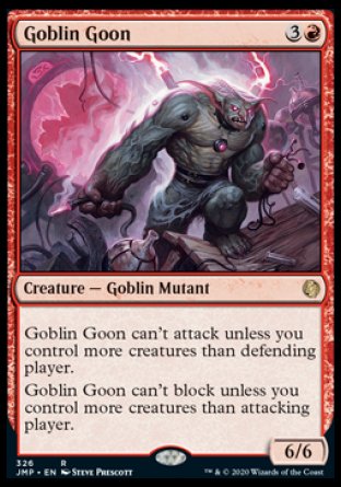 (326) Magic The Gathering Jumpstart Single: Goblin Goon  Rare