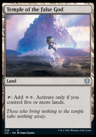 (326) Magic The Gathering Commander: Strixhaven Single: Temple of the False God  Uncommon