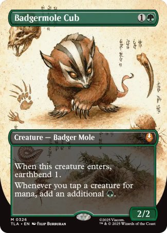 (326) Magic The Gathering Magic: The Gathering | Avatar: The Last Airbender: Extras Single: Badgermole Cub Holo Mythic