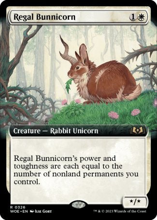 (326) Magic The Gathering Wilds of Eldraine: Extras Single: Regal Bunnicorn  Rare