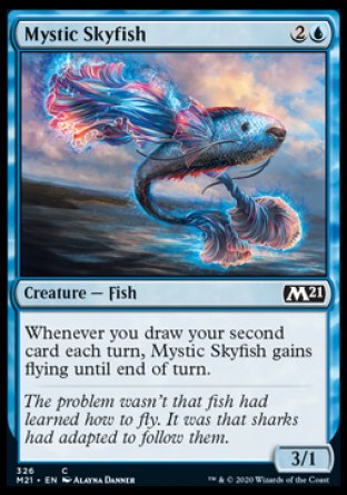 (326) Magic The Gathering Core 2021: Extras Single: Mystic Skyfish  Common