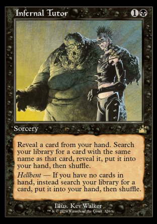 (326) Magic The Gathering Ravnica Remastered: Extras Single: Infernal Tutor (V.1)  Rare