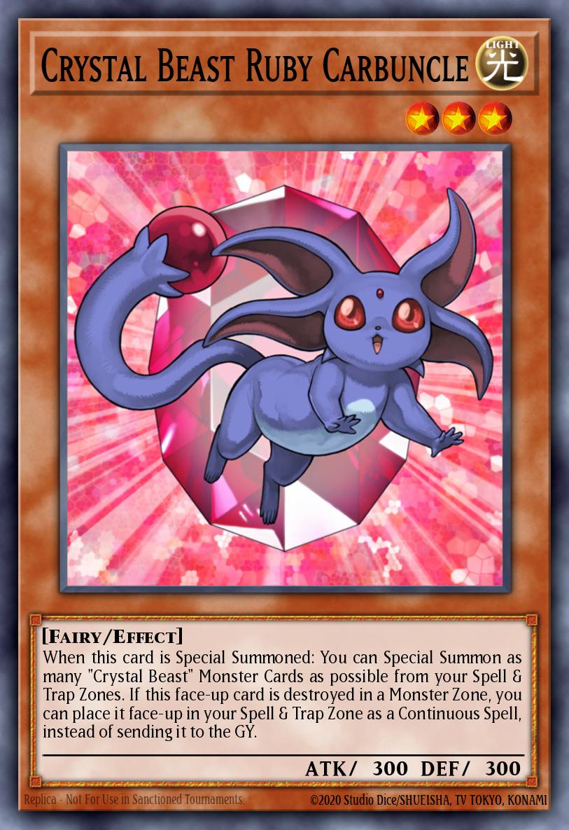 (020) YuGiOh TCG MP24: 25th Anniversary Tin: Dueling Mirrors Single: Crystal Beast Ruby Carbuncle  Quarter Century Secret Rare