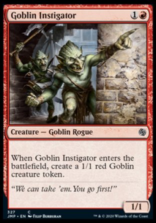 (327) Magic The Gathering Jumpstart Single: Goblin Instigator  Common