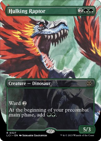 (327) Magic The Gathering The Lost Caverns of Ixalan: Extras Single: Hulking Raptor  Rare