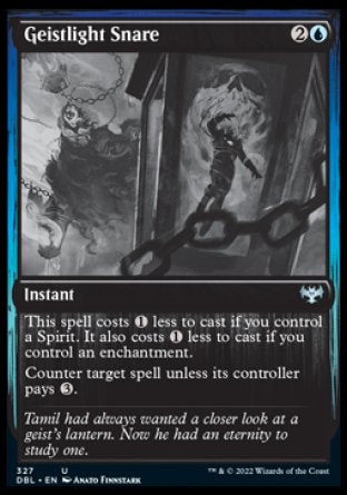 (327) Magic The Gathering Innistrad: Double Feature Single: Geistlight Snare Holo Uncommon