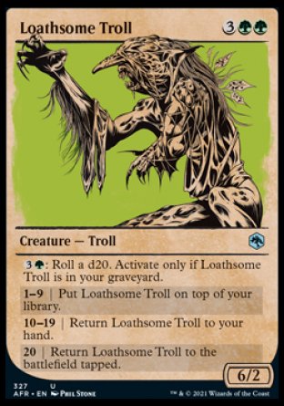 (327) Magic The Gathering Adventures in the Forgotten Realms: Extras Single: Loathsome Troll  Uncommon