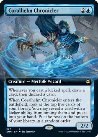 (327) Magic The Gathering Zendikar Rising: Extras Single: Coralhelm Chronicler Holo Rare
