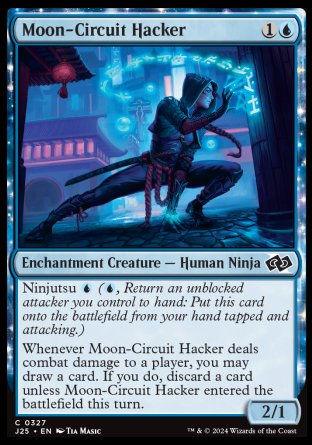 (327) Magic The Gathering Foundations Jumpstart Single: Moon-Circuit Hacker  Common
