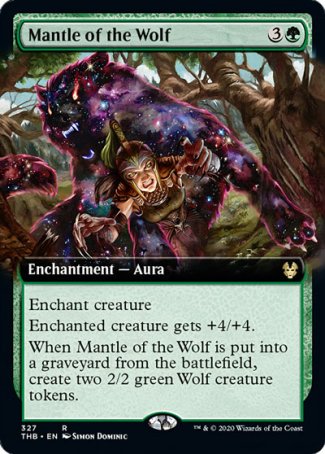 (327) Magic The Gathering Theros Beyond Death: Extras Single: Mantle of the Wolf  Rare
