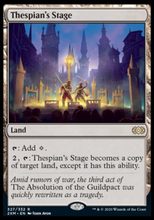 (327/332) Magic The Gathering Double Masters Single: Thespian's Stage Holo Rare
