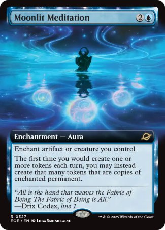(327) Magic The Gathering Edge of Eternities: Extras Single: Moonlit Meditation  Rare