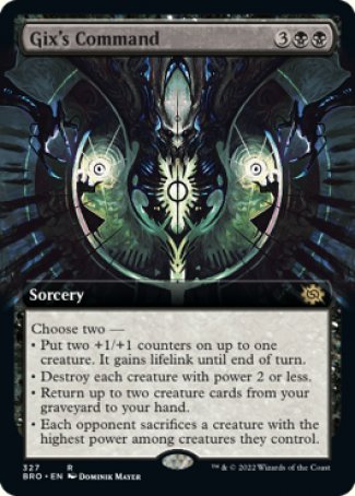 (327) Magic The Gathering The Brothers' War: Extras Single: Gix's Command Holo Rare