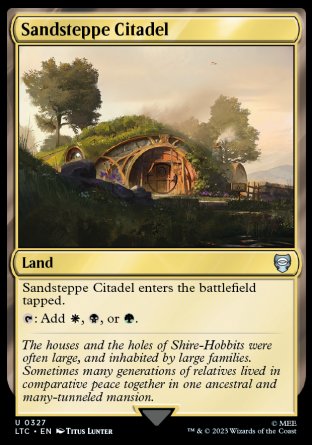(327) Magic The Gathering Commander: The Lord of the Rings: Tales of Middle-earth Single: Sandsteppe Citadel  Uncommon