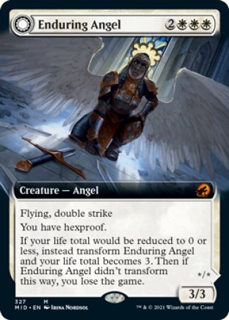 (327) Magic The Gathering Innistrad: Midnight Hunt: Extras Single: Enduring Angel // Angelic Enforcer  Mythic