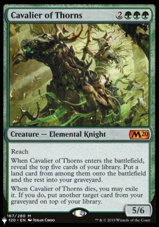 (167) Magic The Gathering The List Single: Cavalier of Thorns  Mythic