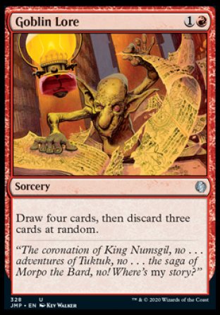 (328) Magic The Gathering Jumpstart Single: Goblin Lore  Uncommon