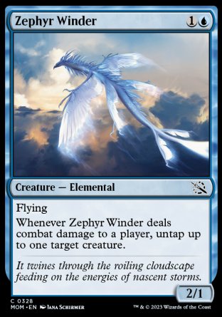(328) Magic The Gathering March of the Machine: Extras Single: Zephyr Winder  Common