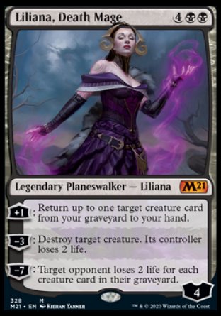 (328) Magic The Gathering Core 2021: Extras Single: Liliana, Death Mage Holo Mythic