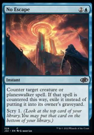 (328) Magic The Gathering Jumpstart 2022 Single: No Escape  Common