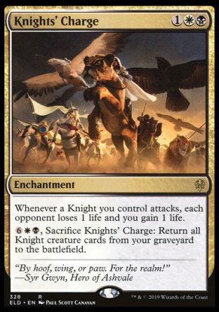 (328) Magic The Gathering Throne of Eldraine: Extras Single: Knights' Charge  Rare