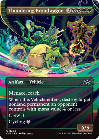 (328) Magic The Gathering Aetherdrift: Extras Single: Thundering Broodwagon Holo Uncommon