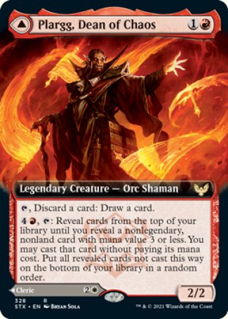 (328) Magic The Gathering Strixhaven: School of Mages: Extras Single: Plargg, Dean of Chaos // Augusta, Dean of Order  Rare