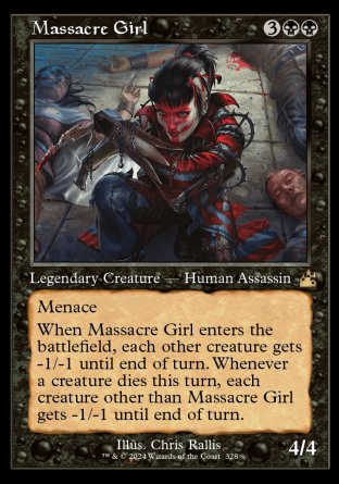 (328) Magic The Gathering Ravnica Remastered: Extras Single: Massacre Girl (V.3)  Holo Rare