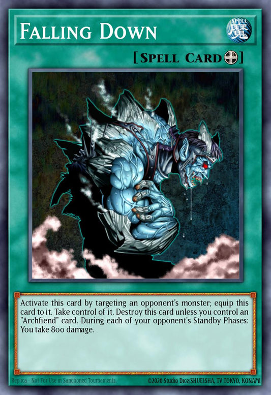 (EN088) YuGiOh TCG DCR: Dark Crisis Single: Falling Down (V.2 - Common)  Common