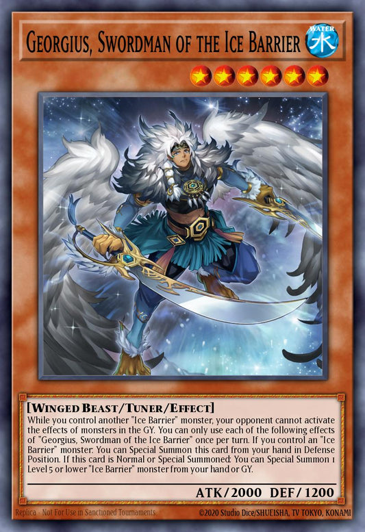 (006) YuGiOh TCG BLTR: Battles of Legend: Terminal Revenge Single: Georgius, Swordman of the Ice Barrier  Secret Rare