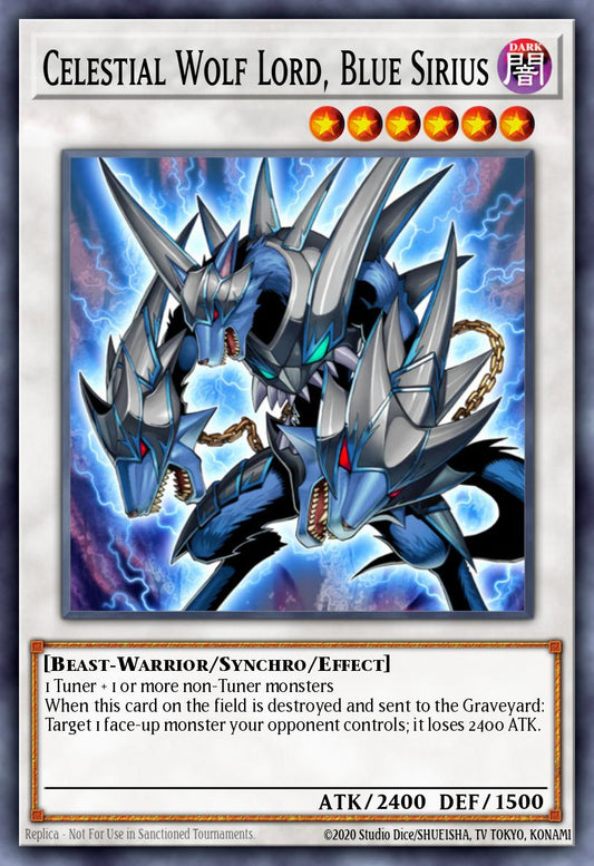(183) YuGiOh TCG MP14: 2014 Mega-Tins Mega-Pack Single: Celestial Wolf Lord, Blue Sirius  Ultra Rare