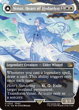 (329) Magic The Gathering Magic: The Gathering - FINAL FANTASY: Extras Single: Venat, Heart of Hydaelyn // Hydaelyn, the Mothercrystal (V.1)  Rare