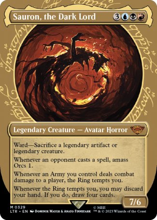 (329) Magic The Gathering The Lord of the Rings: Tales of Middle-earth: Extras Single: Sauron, the Dark Lord  Mythic