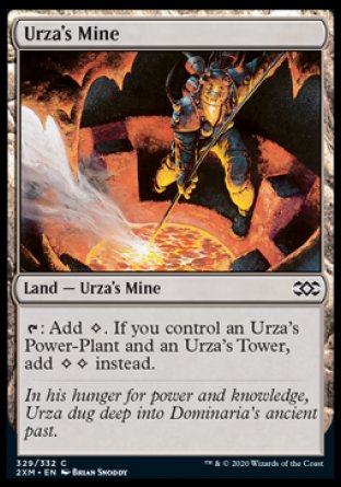 (329/332) Magic The Gathering Double Masters Single: Urza's Mine Holo Common