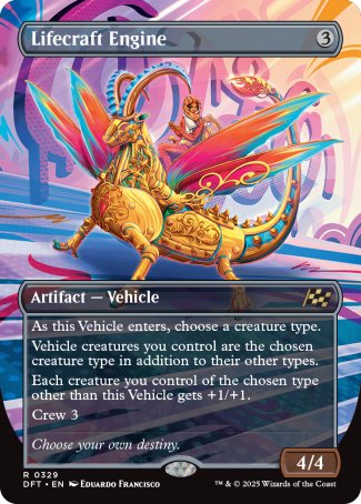 (329) Magic The Gathering Aetherdrift: Extras Single: Lifecraft Engine Holo Rare